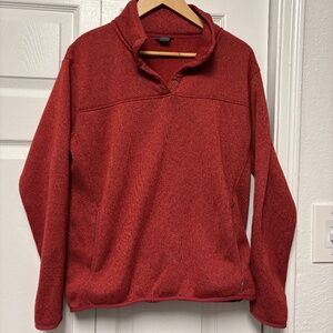 Eddie Bauer Womens Red Pullover Size Large